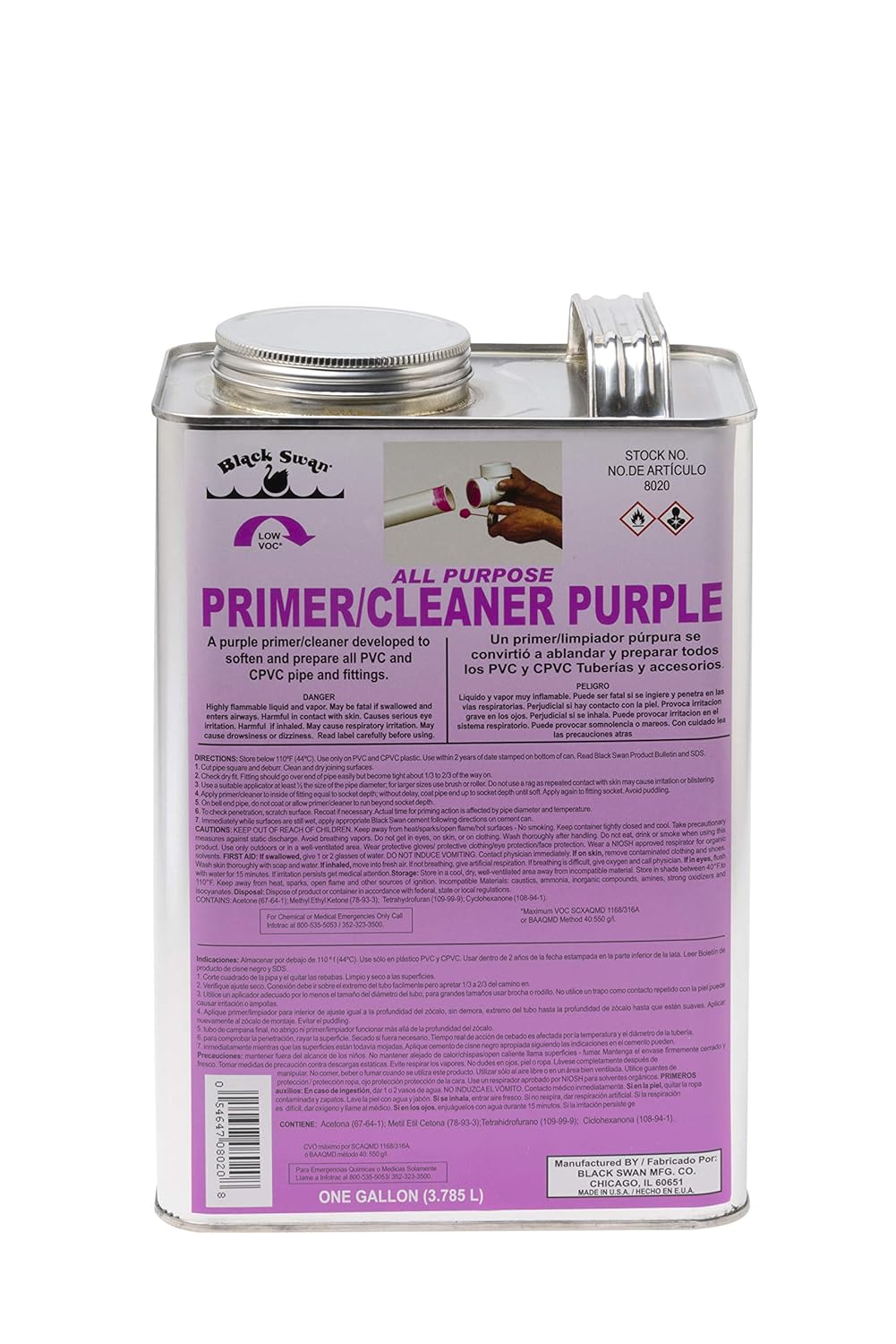 Black Swan Mfg. Co. All Purpose Purple Primer/Cleaner (Gal) Adhesive