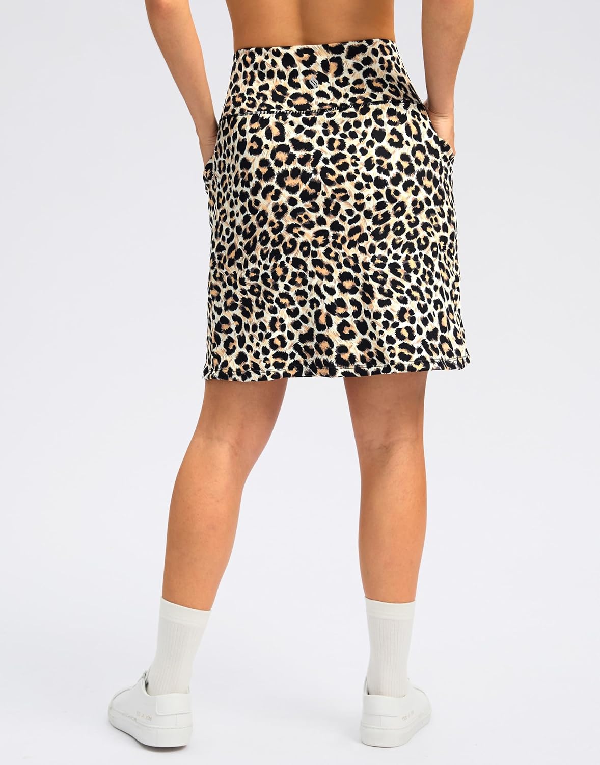 SANTINY 18" Skorts for Women with 4 Pockets High Waist Long Athletic Tennis Skirt Golf Skort Dressy Casual - Image 2