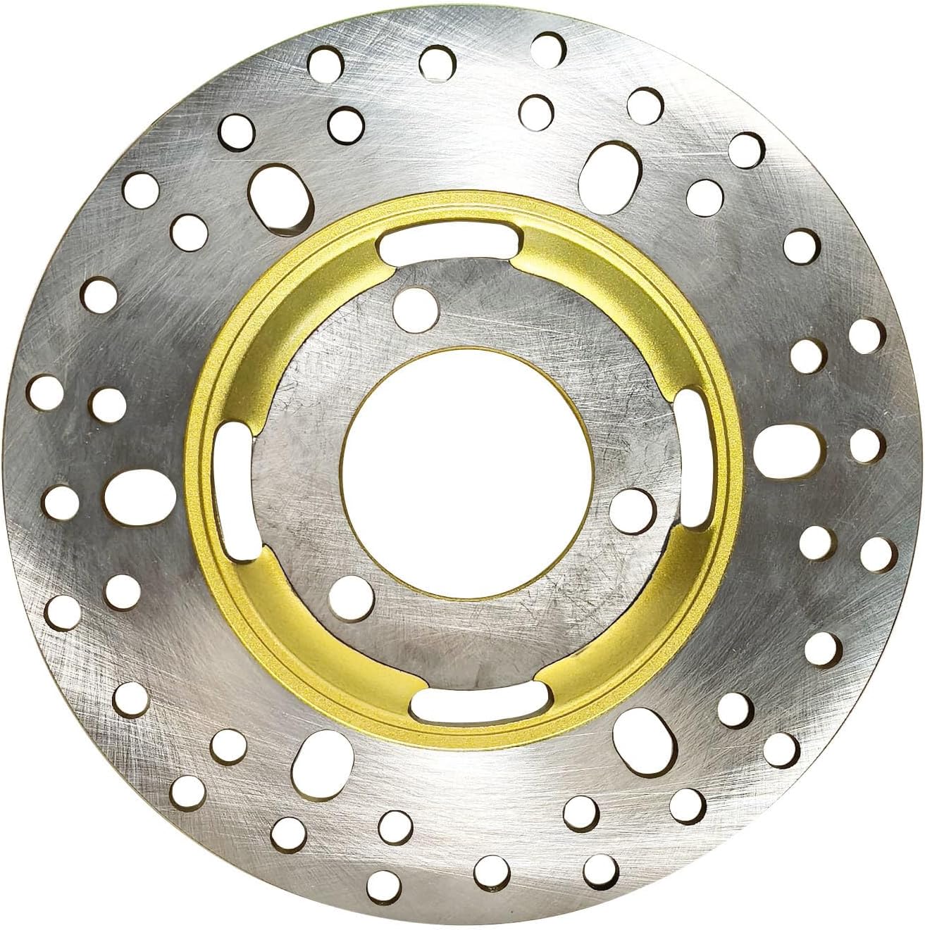 Front Brake Rotor Disc 180mm with Stud Bolt Compatible with Yamaha BWS ZUMA 50cc 100cc YW100, ZUMA 50 YW50, ZY125, 2T, TNG Milano 125, Most Scooter Moped 125cc 250cc OEM # 3UH-F582U-00-00
