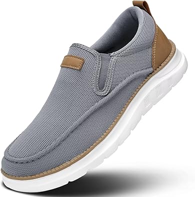 Mens Casual Slip in Shoes Boat Slip On Loafers Fashion Walking Dress Sneakers Work Lightweight Mesh Oxfords Soft Sole