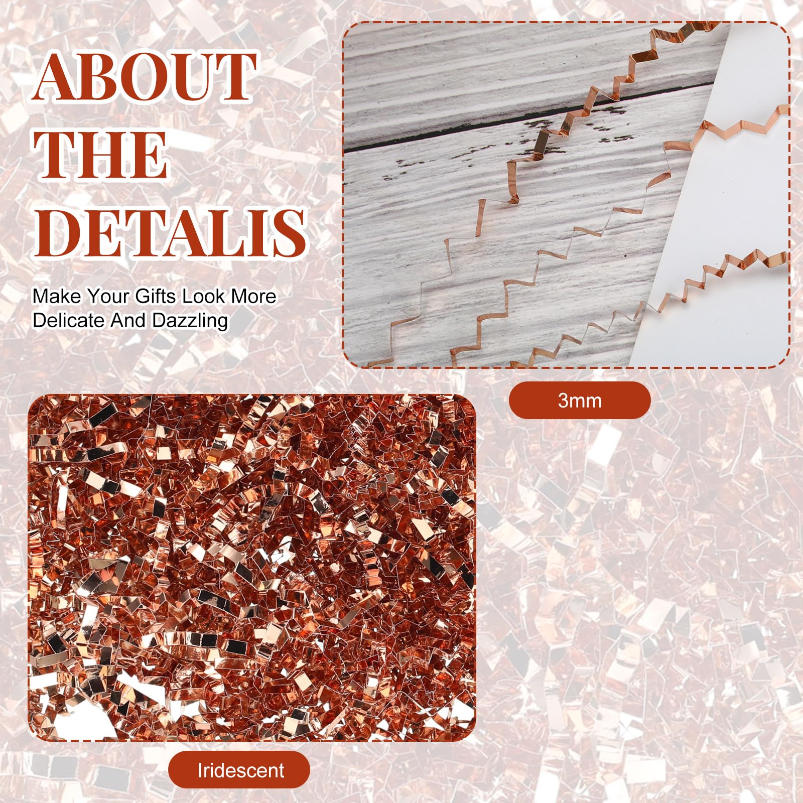 Fulmoon 1 Bag 3 Lb/1.35 Kg Shredded Paper For Gift Box Christmas Crinkle Cut Paper - View #7