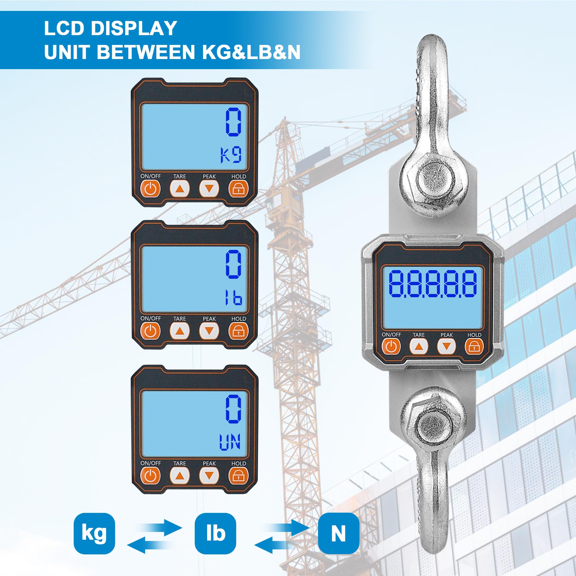 5T Crane Scale - Digital Hanging Scale with Remote Control -4 5T Crane Scale - Digital Hanging Scale with Remote Control -4