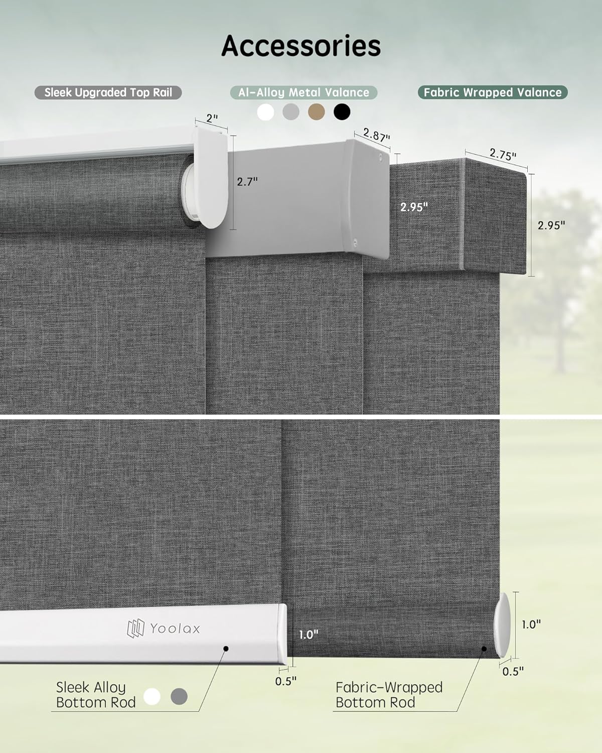 Yoolax Motorized Blinds Blackout Smart Blinds for Windows Motorized Roller Shades (Missing parts) (Missing remote)