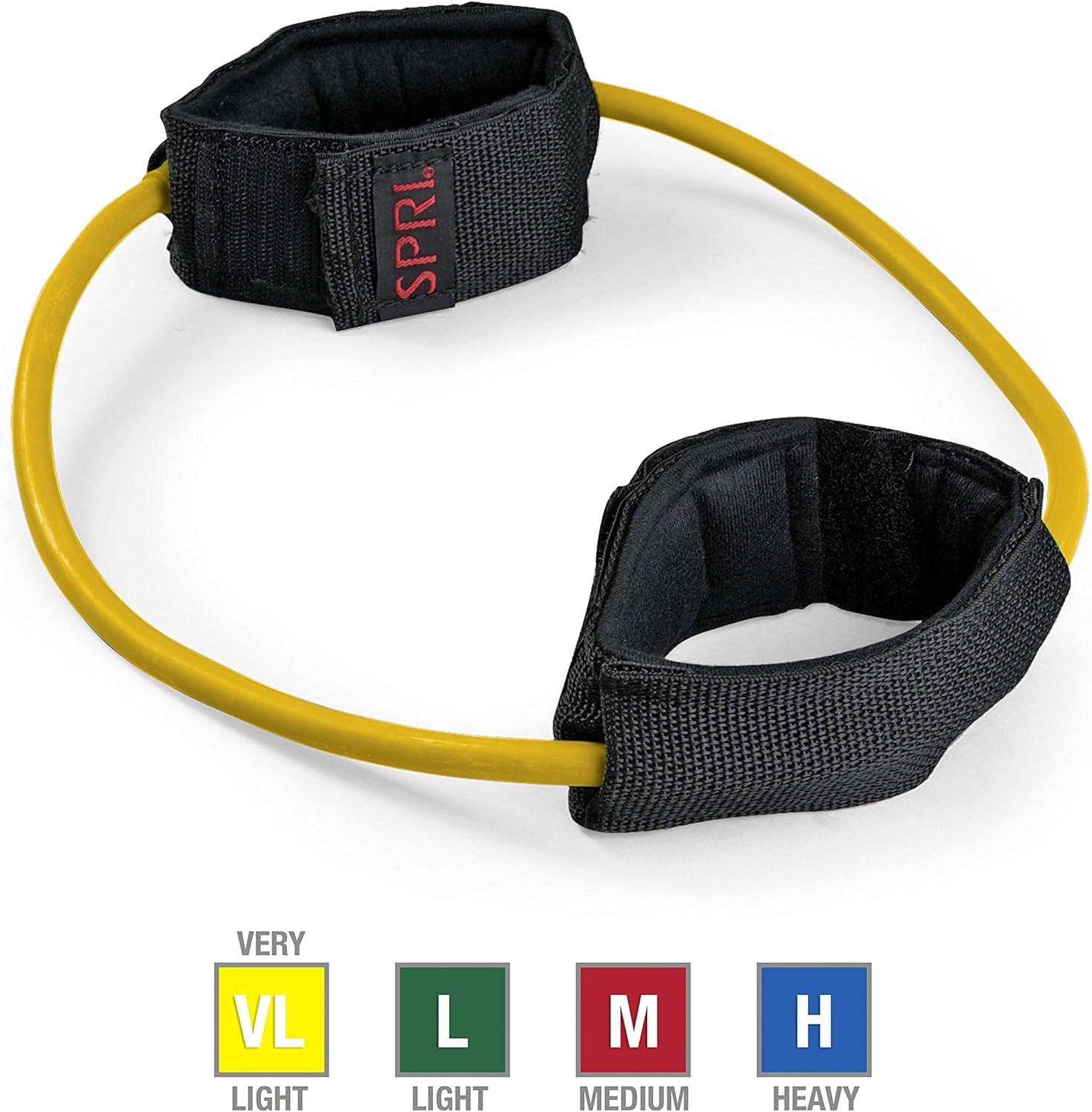 SPRI Xercuff Leg Resistance Band Exercise Cord with Non-Slip Padded Ankle Cuffs, Blue, Heavy : Sports & Outdoors