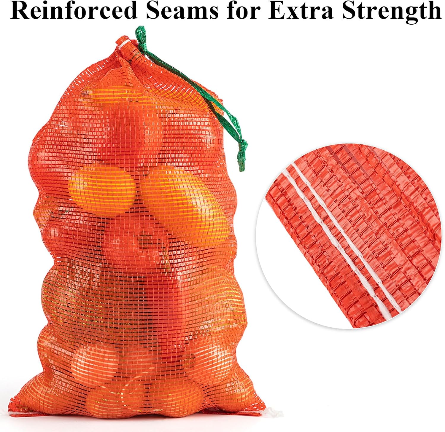 50 Pack Onion Bags Mesh, 10 lb 11” x 20” Potato Bags for Storage, Breathable Mesh Produce Bag with Drawstring, Reusable Onion Vegetable Storage Bag