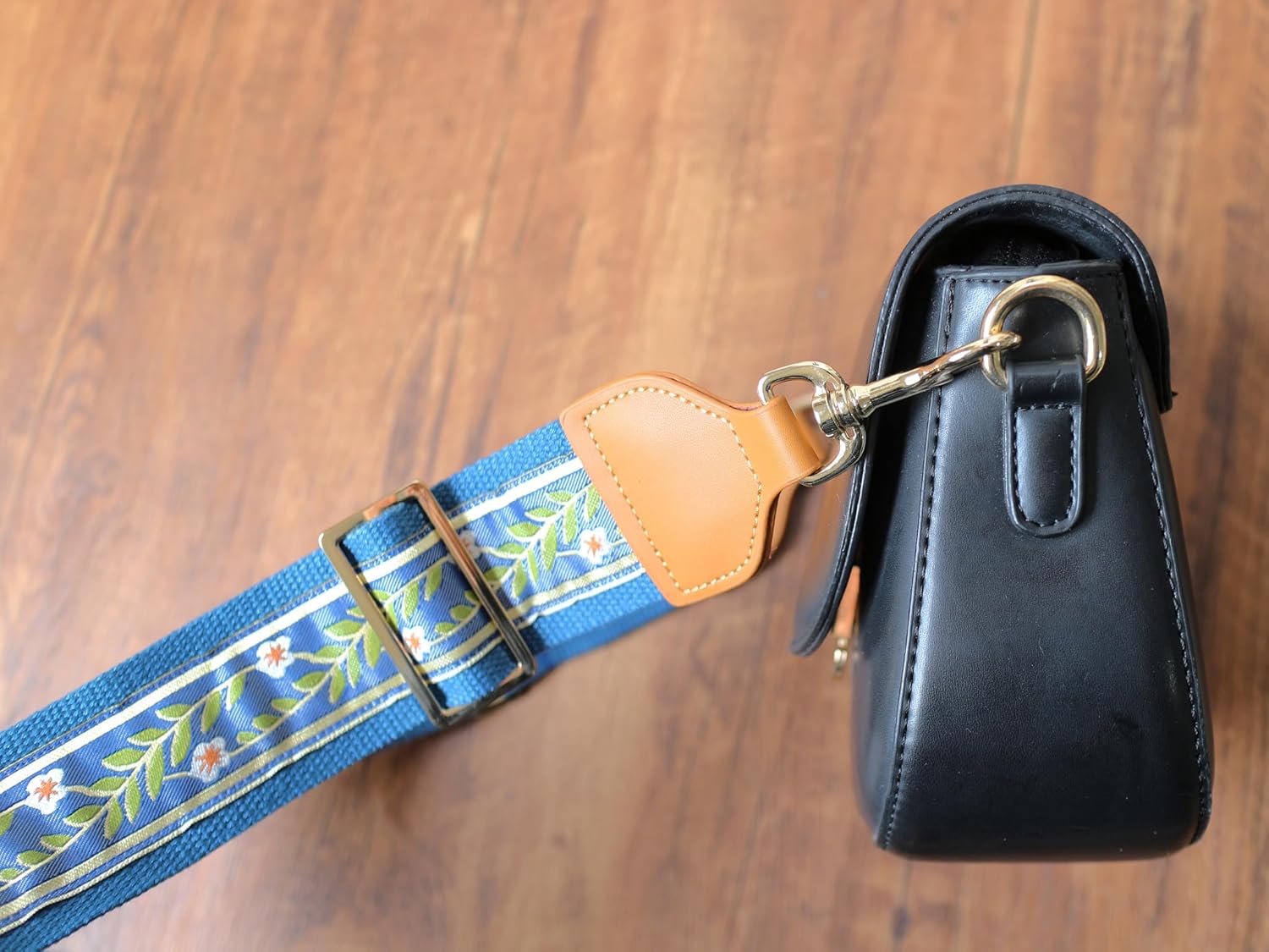 Original Design, 2“ Width, Cotton & Genuine Leather, Handbag Strap Replacement Shoulder Crossbody Strap Purse Strap