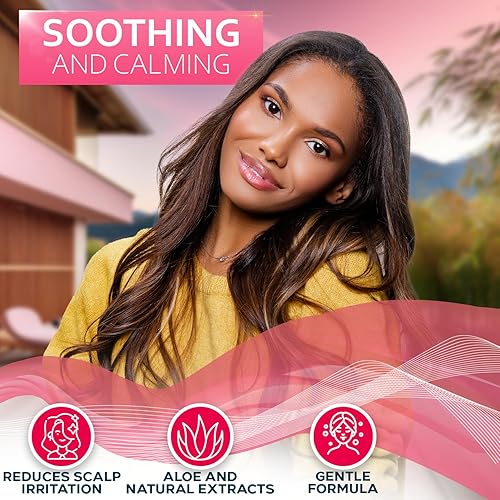 Miniatura 27 de Juego de champú y acondicionador de vinagre de sidra de manzana, detener el cuero cabelludo escamoso y con picazón, sin sulfato y parabenos