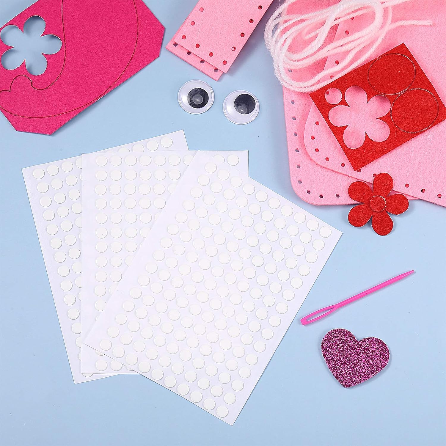 Zonon Double Sided Adhesive Dots Clear Glue Point Tape Stickers Balloon Glue Round No Traces Strong Adhesive Sticker Waterproof Dot Sticker for Craft DIY Art Office Supply image 6 of 7 B09BCT9S8P