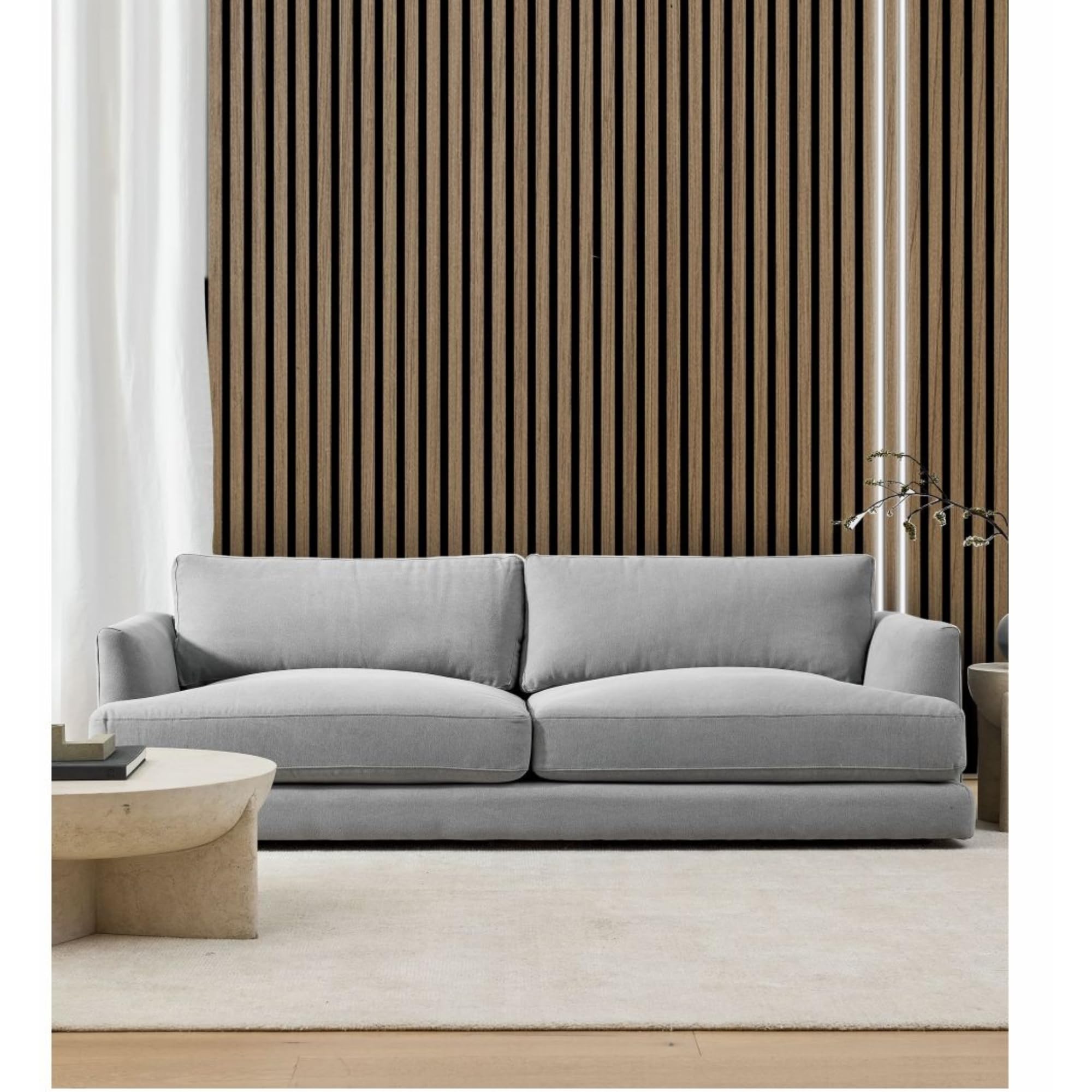 Juego de 4 paneles de pared con efecto de láminas para revestimiento de pared, techo de polímero, plástico, interior y exterior, 30 x 240 cm, encastre lateral, recortables, rígidos, decorativos
