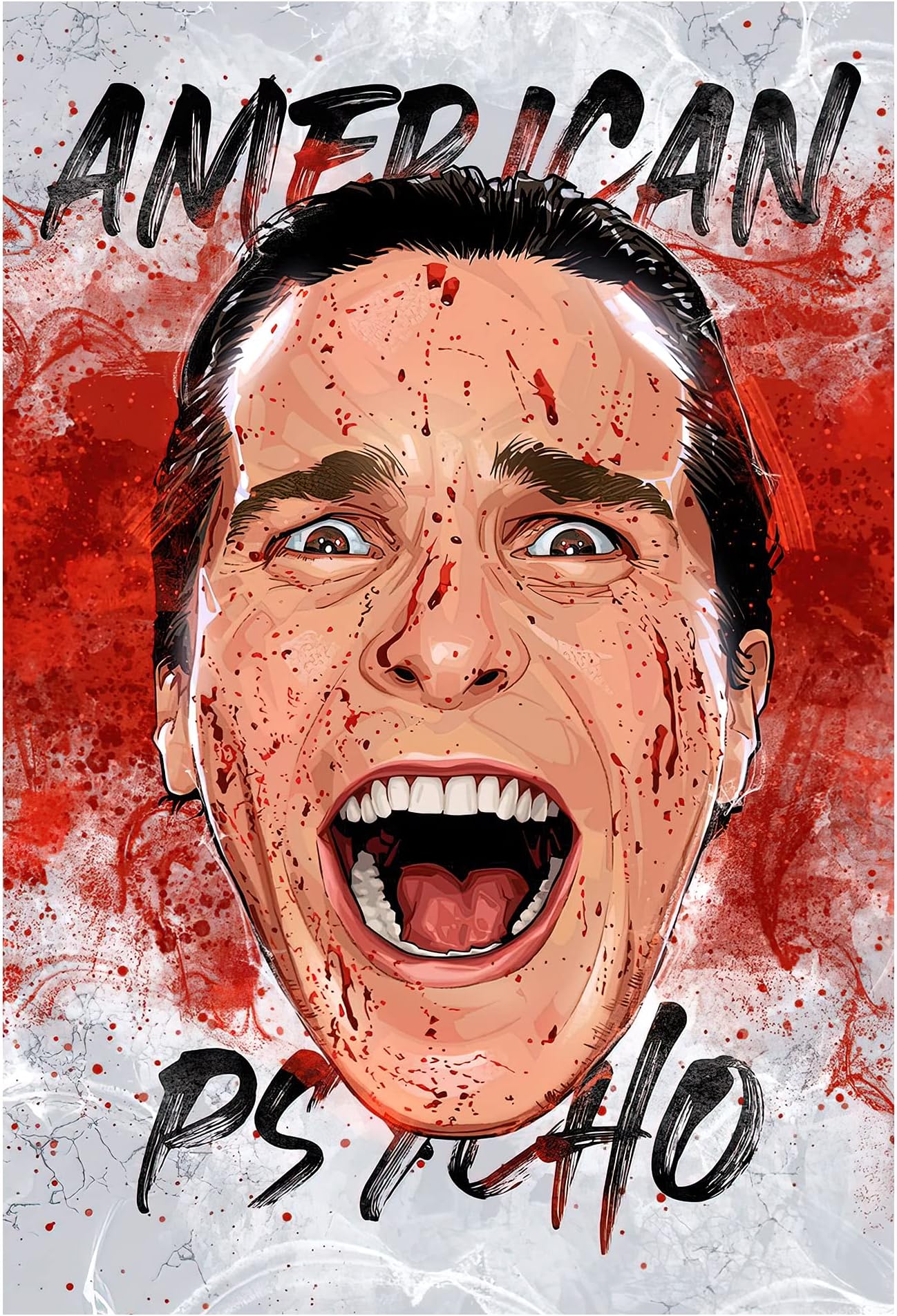 Clapboard American Psycho Patrick Bateman Wall Art Poster for Living Room, Bed Room 24"x36"