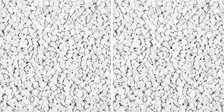 EDZARD Decorative Granules / Decorative Stones (2-3mm) 1kg White Waterproof Dust Free in a Sealable Bag Domo Glass Tealight Free (Pack of 2) | resistente all'acqua, pietre decorative, ghiaia decorativa, sabbia per vasi, decorazione tavola, idea regalo