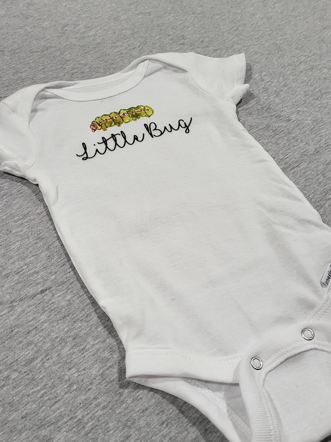 Little Bug Script - Baby Boy Girl Clothes Infant Bodysuit Funny Cute Newborn