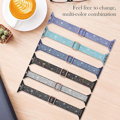 Miniatura 2 de LETOID Correas elásticas diseñadas para Apple Watch Band de 1.496 pulgadas, 1.575 pulgadas, 1.614 pulgadas, 1.654 pulgadas, 1.732 pulgadas, 1.772