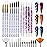 Artdone 28pcs Nail Art Brushes, Nail Art Tool Set, Dotting Tools, Dust Brush,Striping Brushes for Long Lines, Drawing Pen For Gel Polish Design supply