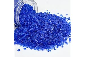 Fire Glass Chips for Resin Art - Reflective Tempered Glass Gravel, 1...