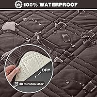 Vista 4 de TAOCOCO Funda para silla reclinable 100% impermeable, fundas antideslizantes para silla reclinable con bolsillo, protector de muebles lavable