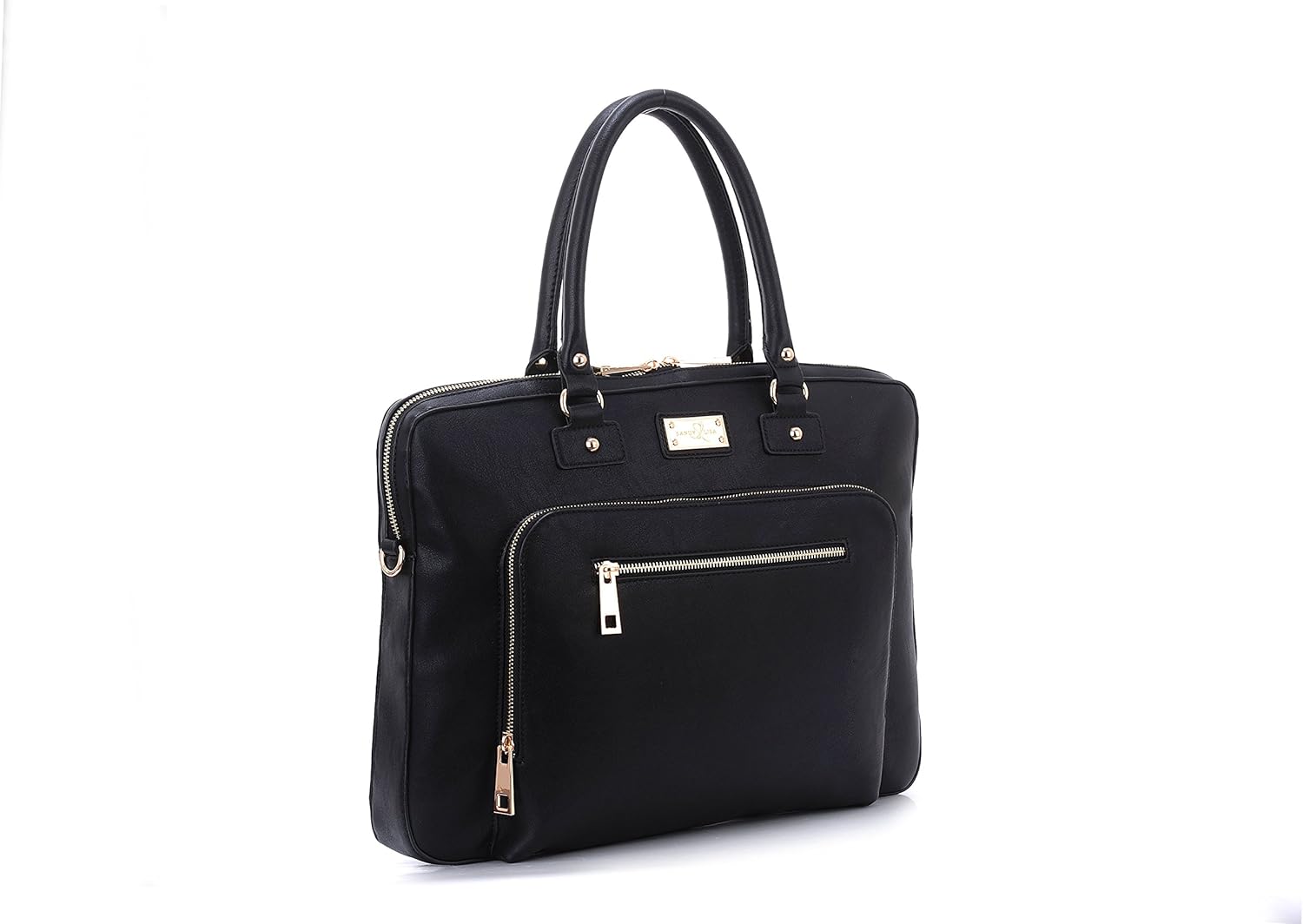 Sandy Lisa London Shoulder Bag for Women | Padded Compartments for 15.4" Laptop & 10.1" Tablet | Cell & Accessory Pockets | Pen Holders | Zippered Pocket | Adjustable Strap | Stylish Everyday Bag