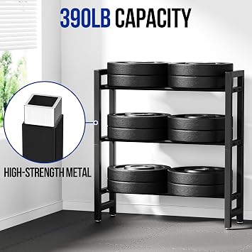 3 Tier Dumbbell Rack, Weight Rack for Home Gym