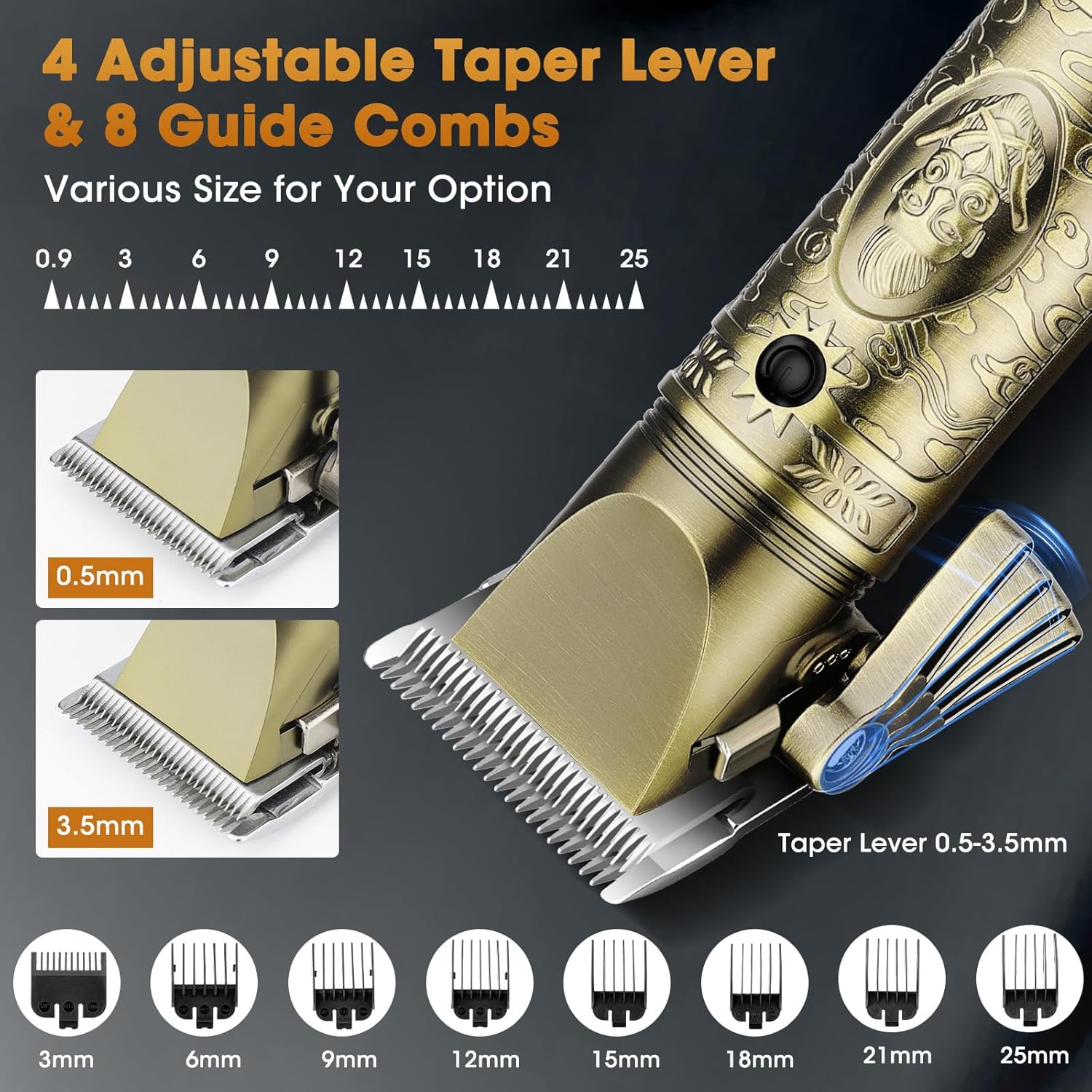 Professional Hair Clippers for Men,3 in 1 T-Blade Trimmer,Nose Hair Electric Shavers,Cordless Barber Clippers, Bald Hairdressing and Razor Shavers Set Hair Cutting Kit Gift for Men