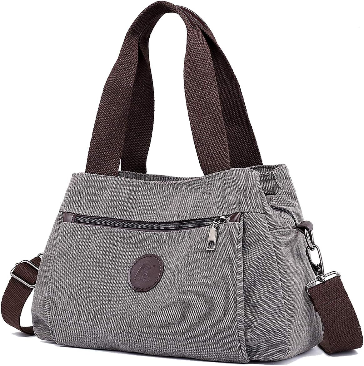 Women’s Canvas Hobo Style Crossbody Tote Bag