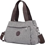 Hobo Handbags Canvas Crossbody Bags for Women, Multi Compartment Tote Purse Medium Satchel | multi compartments