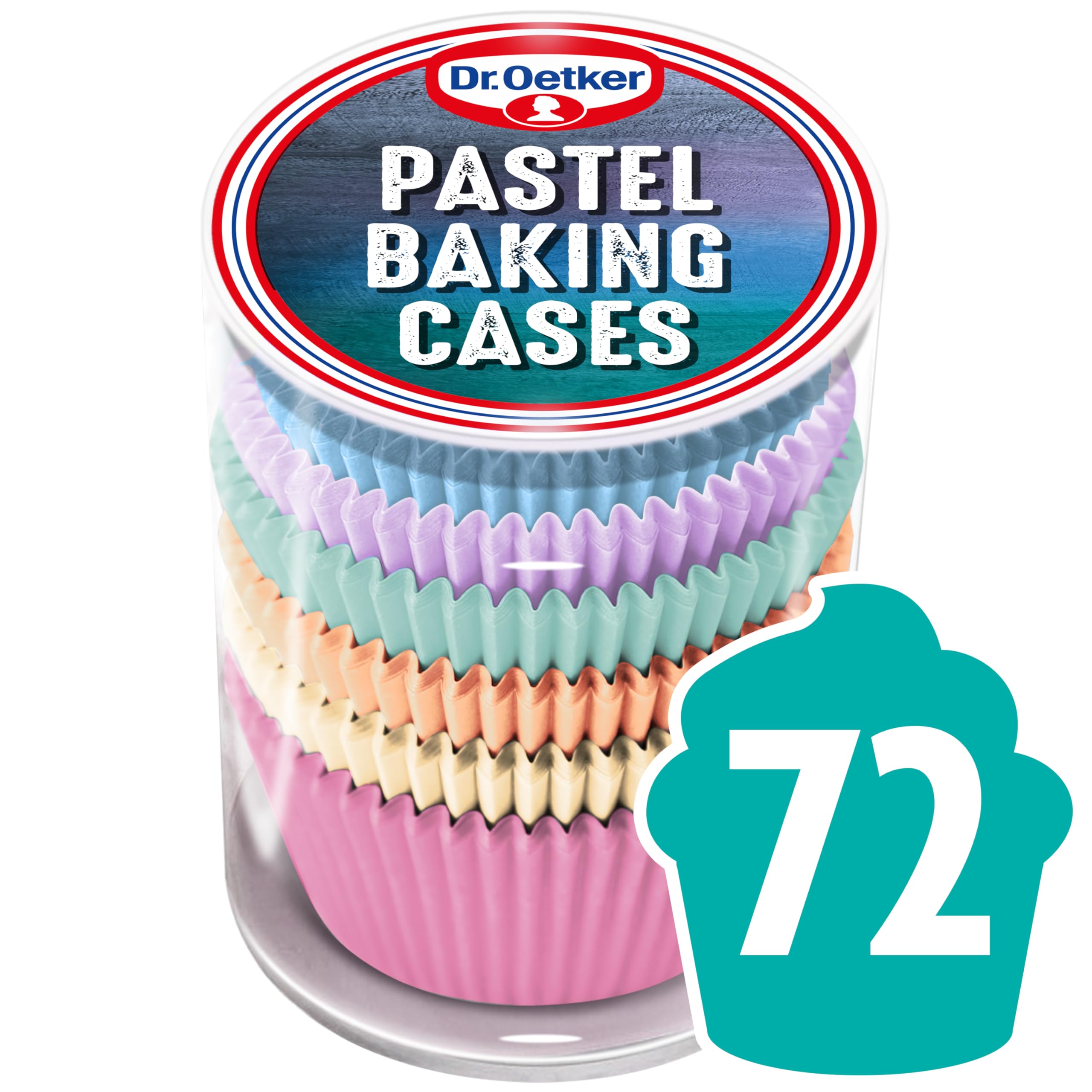 Dr. Oetker 72 Pastel Cupcake Baking Cases