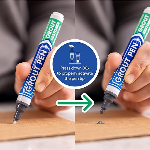 Miniatura 36 de Rotulador de pintura para azulejos de color marfil: pintura impermeable para lechada, colorante para lechada de azulejos y bolígrafo sellador