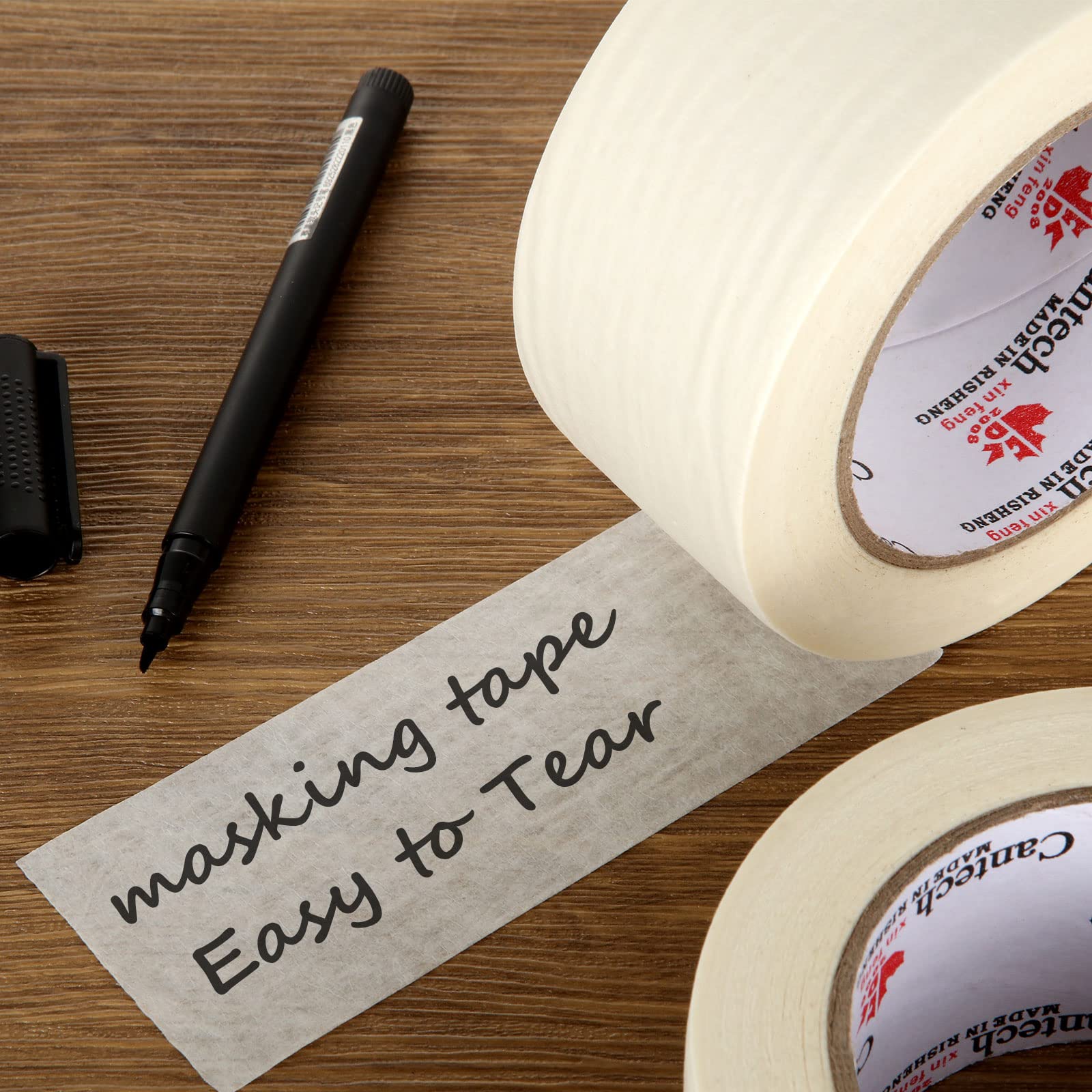 8 cintas adhesivas de 50 m x 50 mm para pintar, cinta adhesiva ancha de baja adherencia, cinta adhesiva para vidrio, pintura, artistas, decoración, manualidades, papelería escolar (blanco)