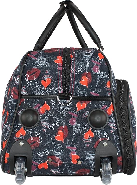 World Traveler 21-Inch Carry-On Rolling Duffel Bag - Paris Black