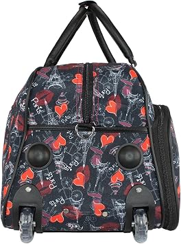 World Traveler 21-Inch Carry-On Rolling Duffel Bag - Paris Black
