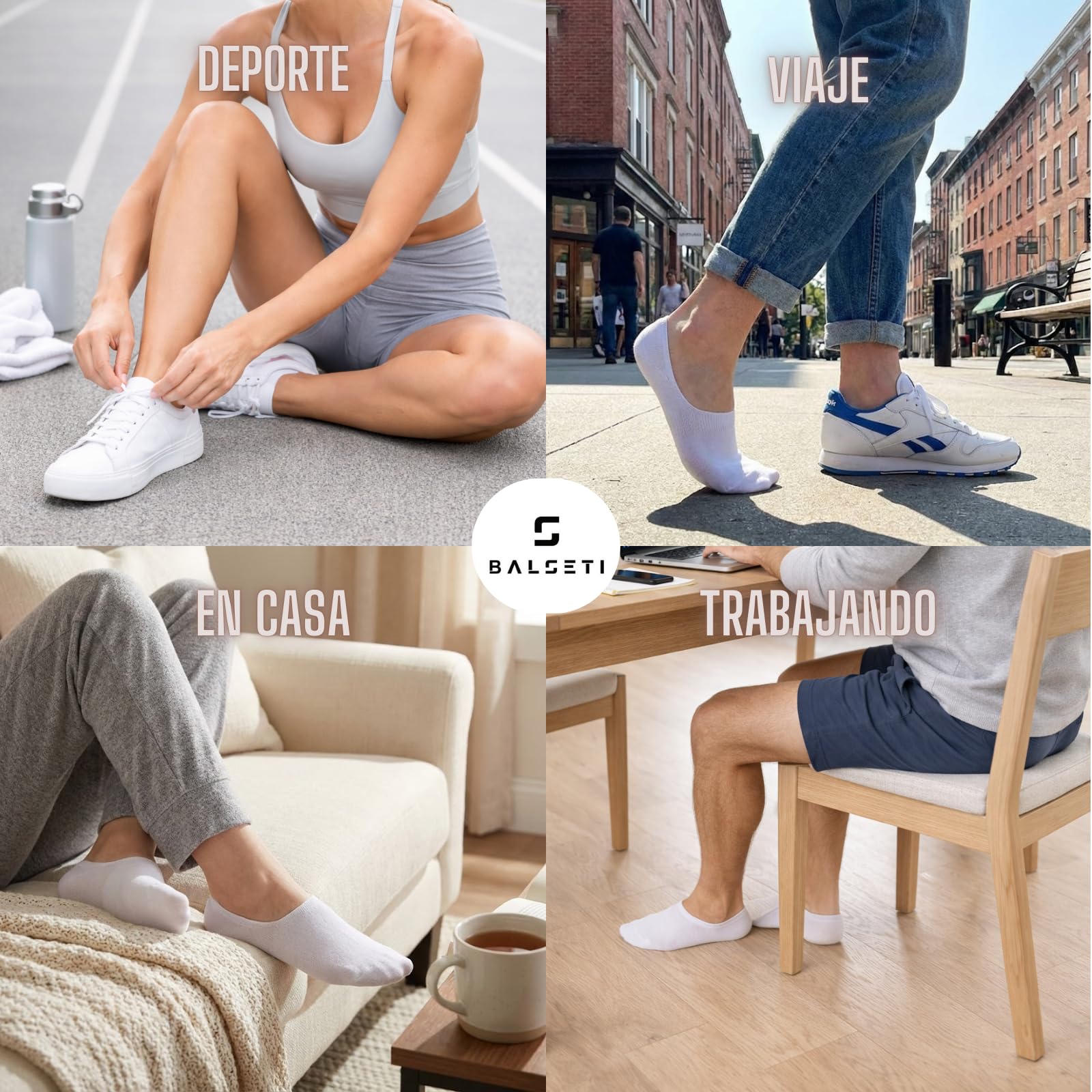Chaussettes Courtes Invisibles – Pack économique pour Hommes et Femmes. Pinkies unisexes. 85% Coton. Respirantes, Antidérapantes, Anti-odeurs. Coloris variés. Lot de 6 Paires.