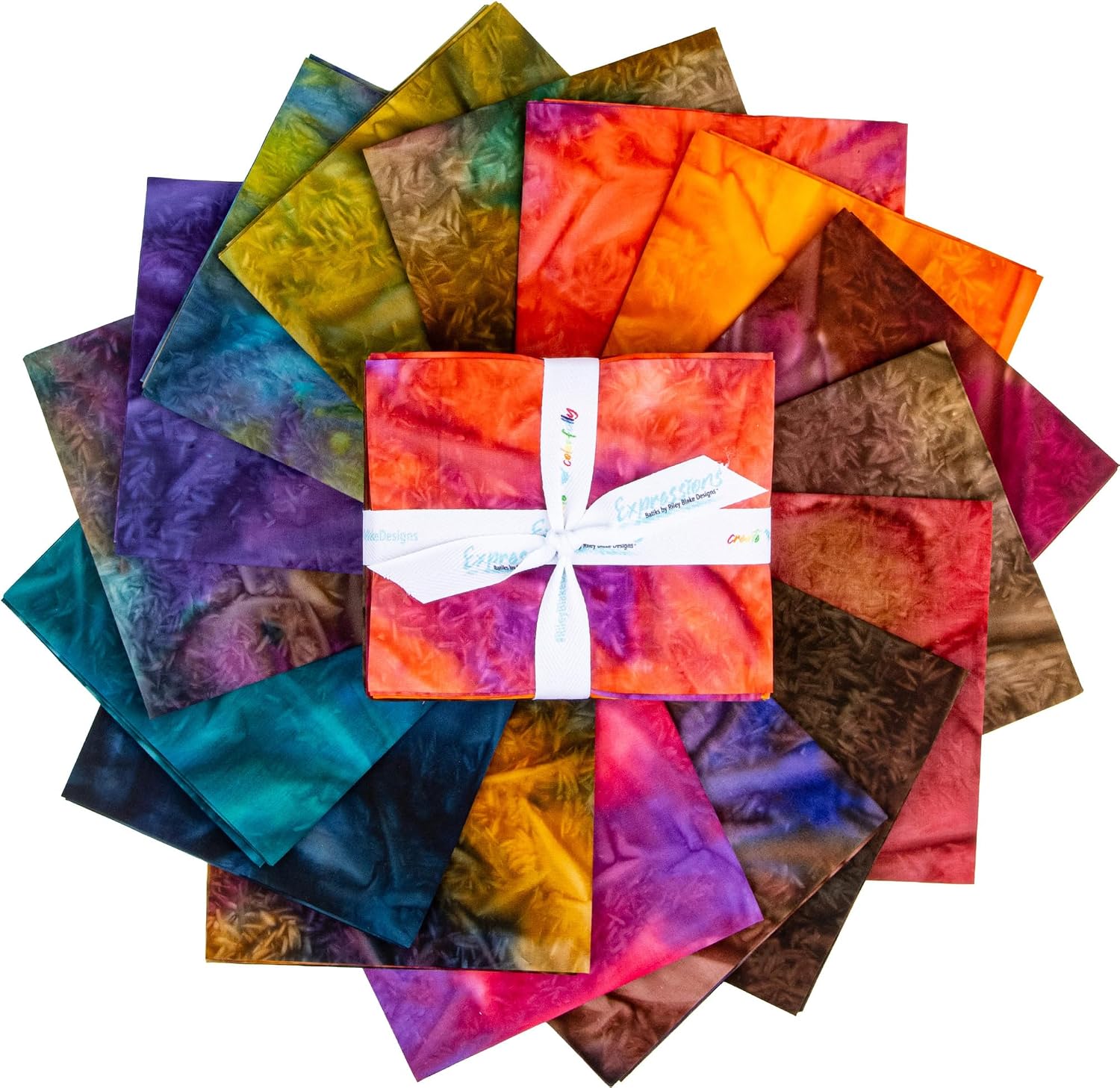 Expressions Batiks Express Yourself! Jasmine 16 Fat Quarters Riley Blake Designs FQ-23458-16