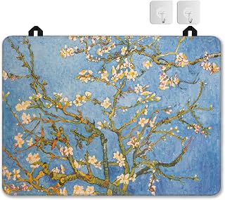 Blossoming Almond Tree Stove Top Covers for Electric Stove, Van Gogh Glass Stove Top Cover Protector, Cooktop Protector, Heat Resistant Range Ceramic Stove Top Covers Mat, Dish Drying Mat
