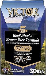 Super Premium Dog Food – Select Beef Meal & Brown Rice Formula for Immune and Gut Health – Gluten-Free Beef Meal Dry Dog Food for All Normally Active Dogs of All Life Stages, 30 lbs