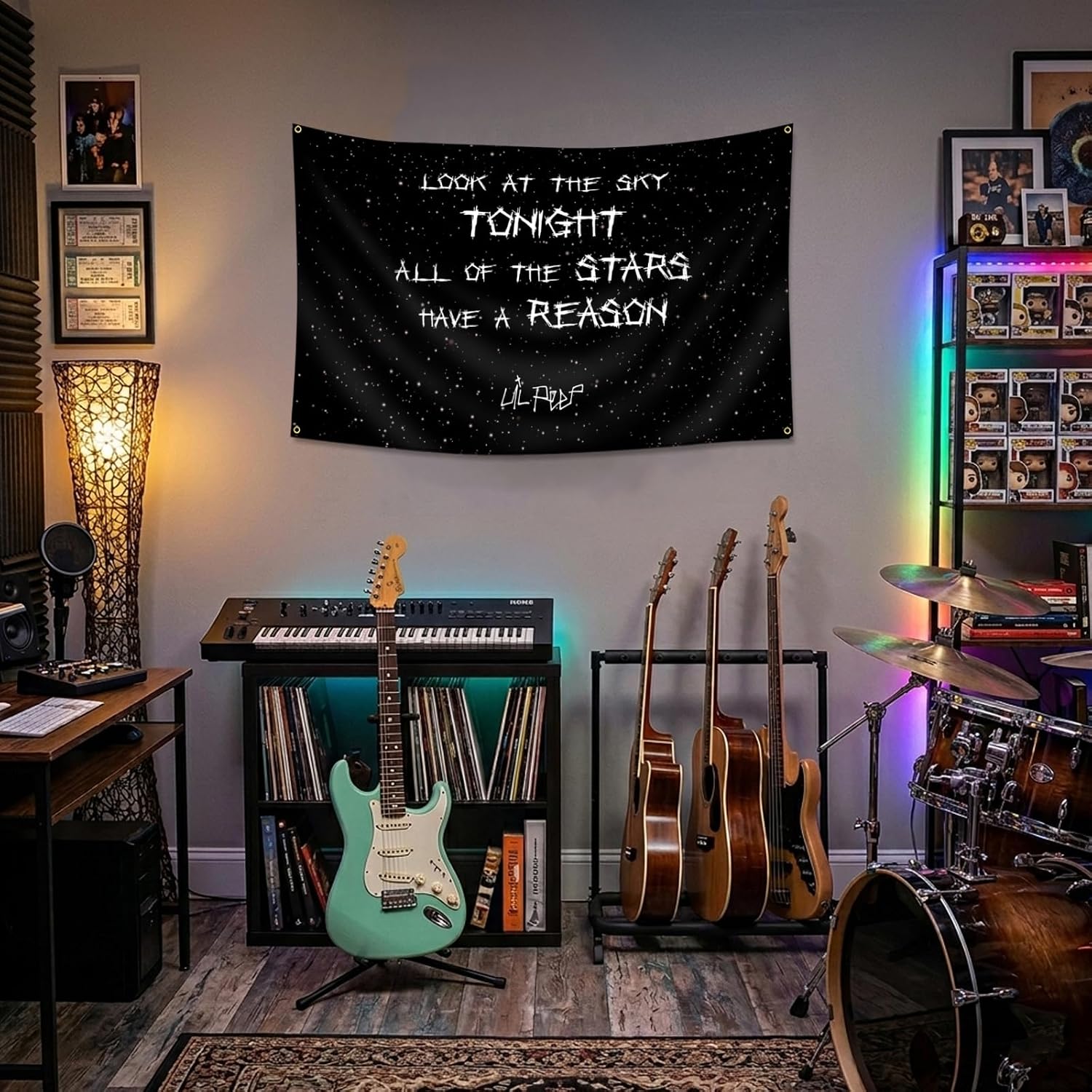 3x5 Ft Love Rapper Tapestry Flag - Cool Music Wall Decor for Bedroom Love Rapper Banner with 4 Brass Grommets for College Dorm, Man Cave, Party Decor