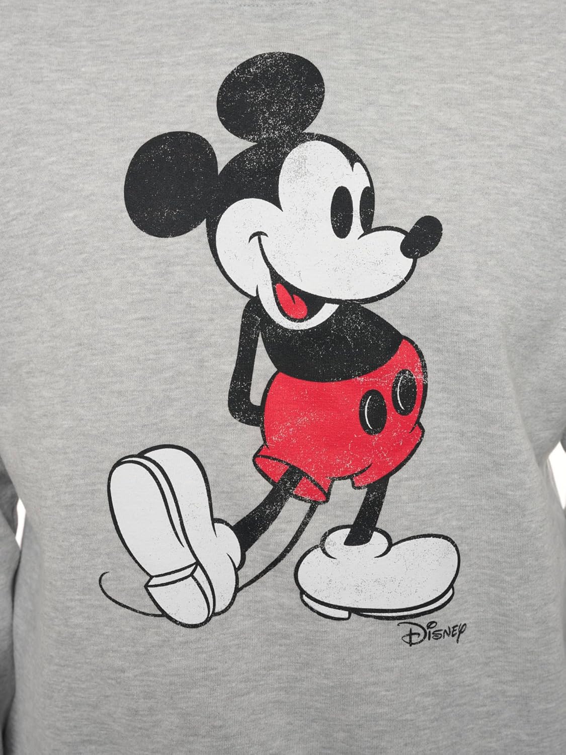 Disney Distressed Mickey Mouse Sweatshirt Women Men Crewneck Pullover