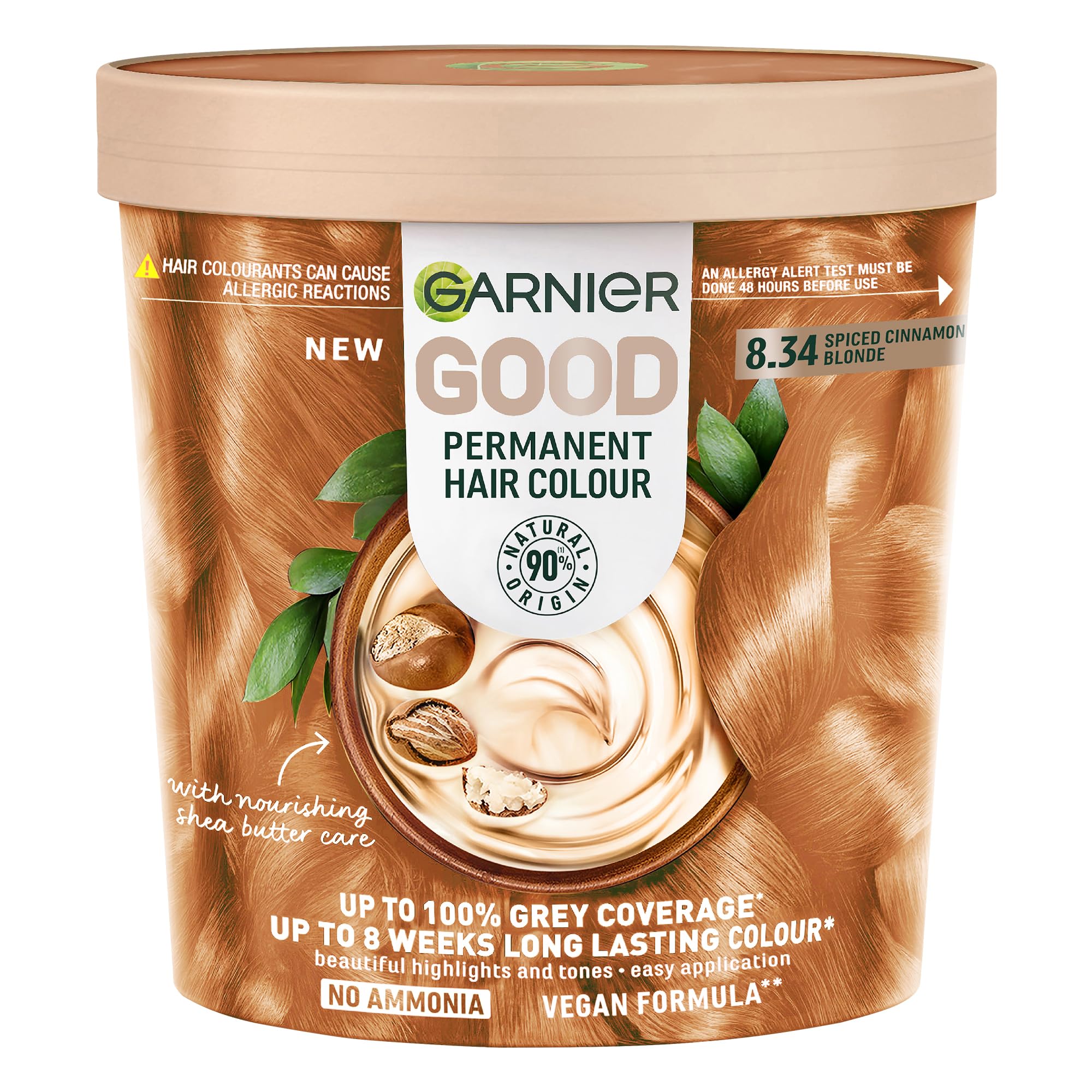 Garnier GOOD Permanent Vibrant Hair Colour Dye Kit, 8.34 Spicy Cinnamon