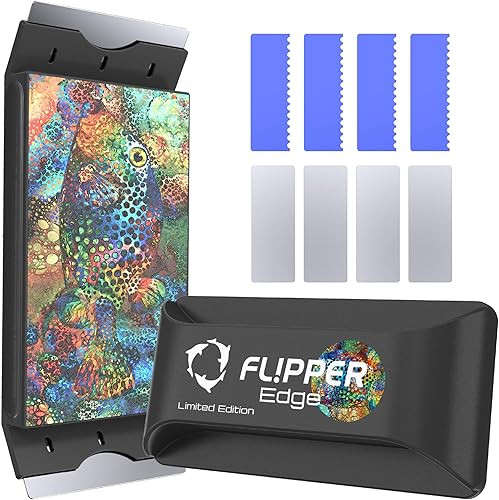 Flipper EDGE Puffer - Limpiador magnético flotante para acuarios  Limpiador de acuario magnético flotante 2 en 1 de doble hoja y raspador para