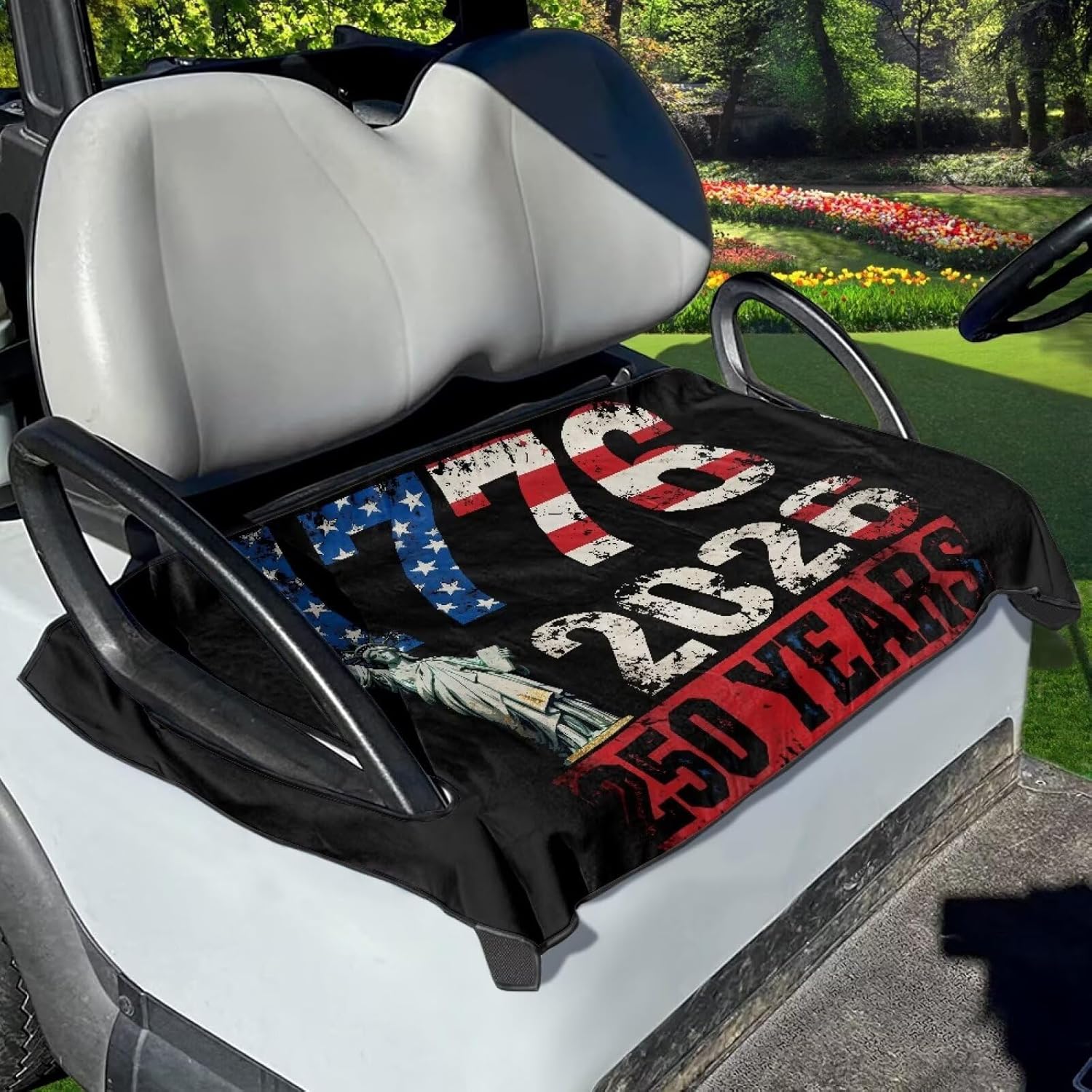 Golf Cart Seat Covers Summer Anti-Hot Golf Cart Club Car Seat Blanket/Towel Male & Female Fashion Seat Protector, Golf Cart Accessories