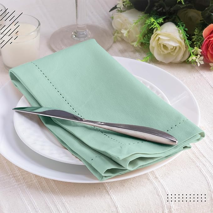Encasa XO Servilletas de Tela Mint Green Juego de 4, 43x43 cm miniatura 2