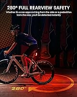 Vista 2 de RAVEMEN TR150/TR250 Bike Tail Light, 280° Visible Bike Rear Light with Brake Detection and Auto On Off Feature, 3 Mounting Options