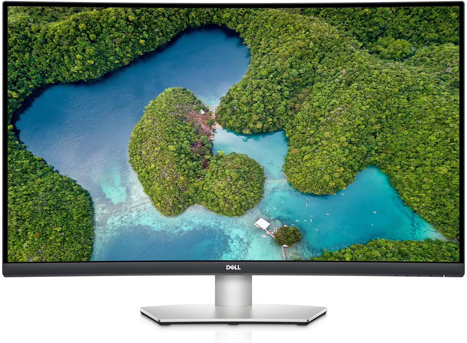 DellS3221QSA 31.5 Inch 4K UHD (3840x2160) 1800R Curved Monitor, 60Hz, VA, 4ms, AMD FreeSync, 99% sRGB, Built-in Speakers, DisplayPort, 2x HDMI, 3x USB, 3 Year Warranty, Silver