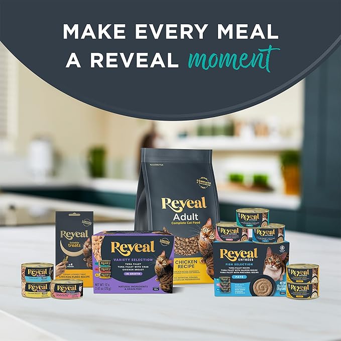 Reveal Snack de Atún Entero para Gatos, 12 unidades de 1.06 oz miniatura 5