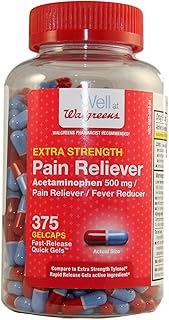 Walgreens Pain Reliever Extra Strength Gelcaps, 375 ea