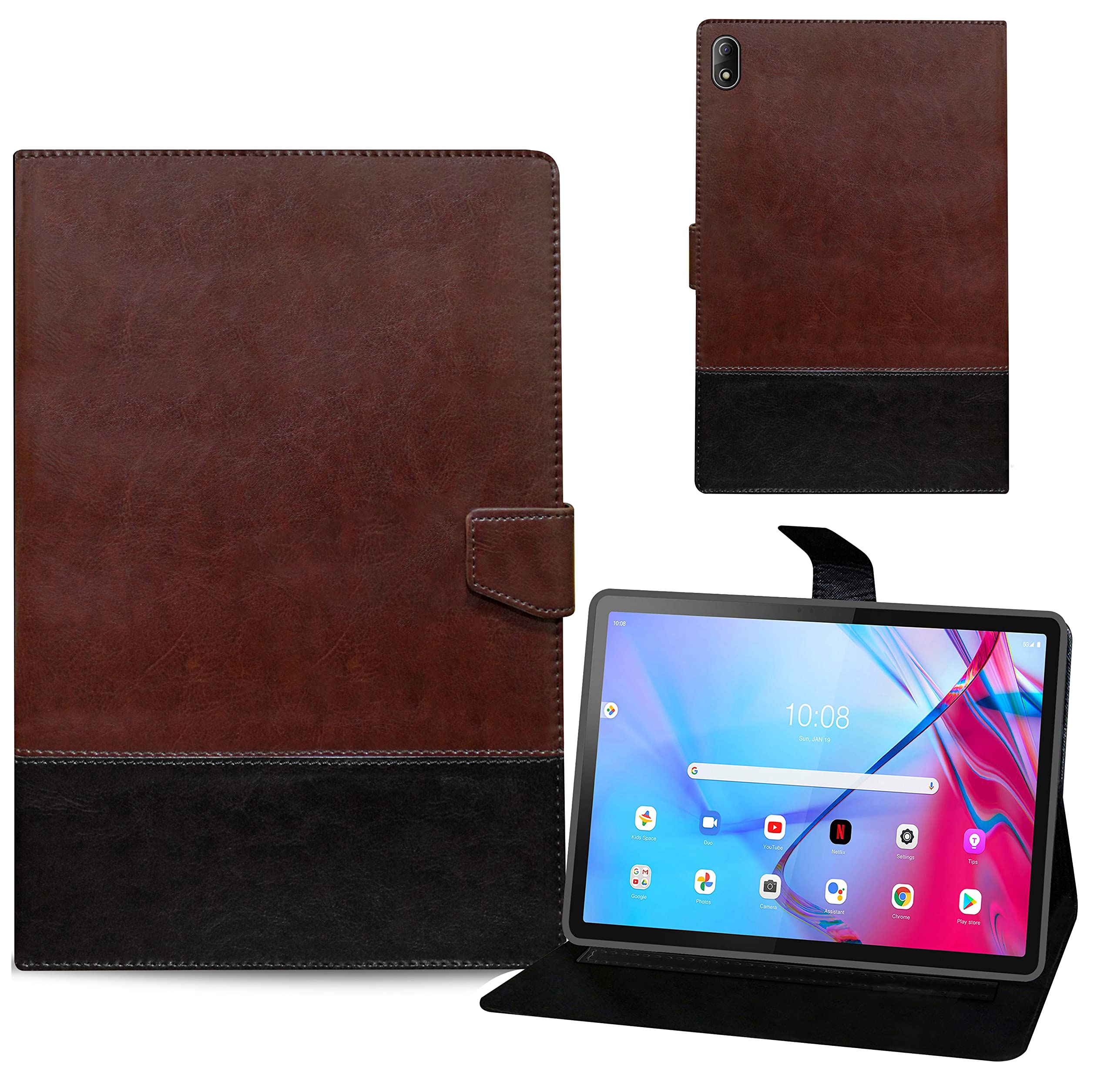 TGK Dual Color Leather Flip Stand Case Cover for Lenovo Tab P11 5G FHD 11 inch (27.94 cm) Tablet (Brown, Black) (B0C19CR6SN) Amazon Price History, Amazon Price Tracker