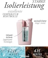 Mameido Termosz Bögre 350ml - Fekete, Rozsdamentes Acél, Dupla Falú, Szivárgásmentes Utazó Pohár, 4 Órás Melegen Tartás, BPA-mentes, Autós P 5