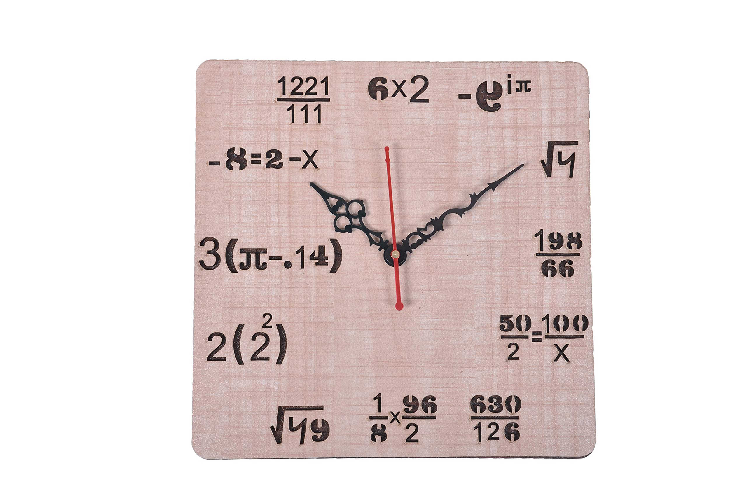 Buy GLNRM Wooden Math Clock, Unique Wall Clock Mathematical Modern