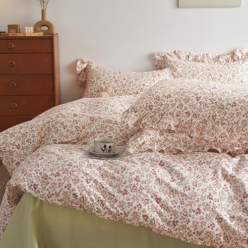Vista 122 de Linda funda de edredón de fresa, tamaño individual XL, suave, 100% algodón, juego de ropa de cama de fresa rosa, ligero, funda de edredón para niños