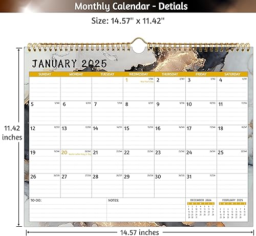 Miniatura 8 de Calendario de pared 2024-2026  mayo 2024  abril 2026, calendario de 2 años 2024-2026, 14.57 x 11.42 pulgadas, calendario 2024 24 meses, calendario