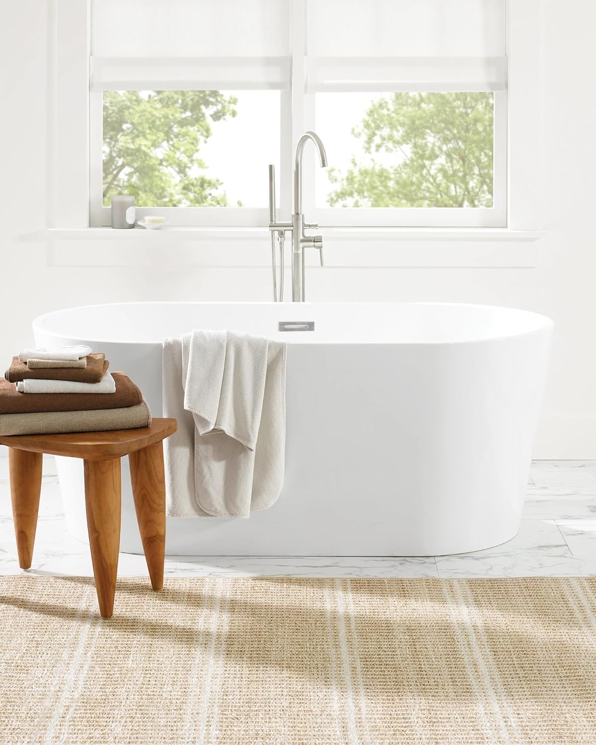Pine Cone Hill Ridge Cordless Roller White Shade, 29" W x 72" L, White Solid Pattern